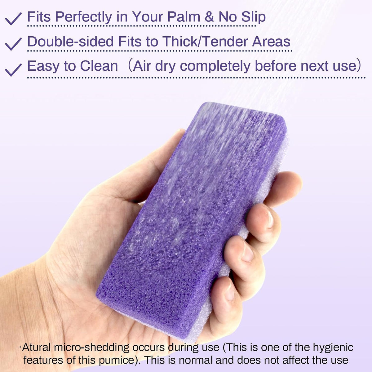 10 Pumice Stone for Feet - 4.7"x2"x1" Double Side Foot Pumice Stone