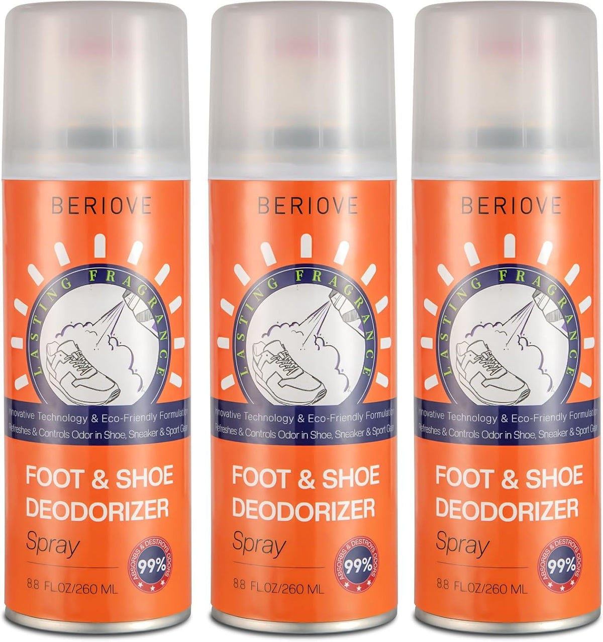 Long-Lasting Shoe Deodorizer Spray : Foot Odor Eliminator