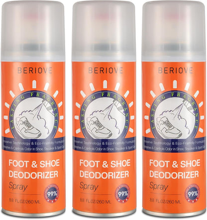 Long-Lasting Shoe Deodorizer Spray : Foot Odor Eliminator
