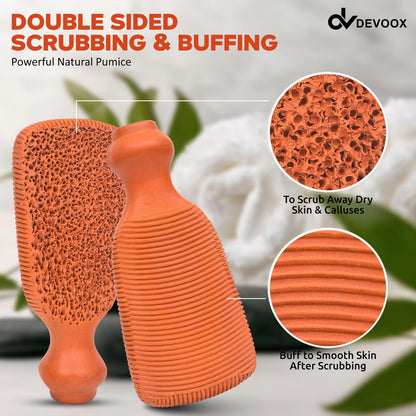 Pumice Stone Natural for Shower Dual Sided Foot Exfoliator, Foot Scrubber for Dead Skin, Callus Remover for Feet, Hard Skin Remover, Pedicure Tool for Men & Women
