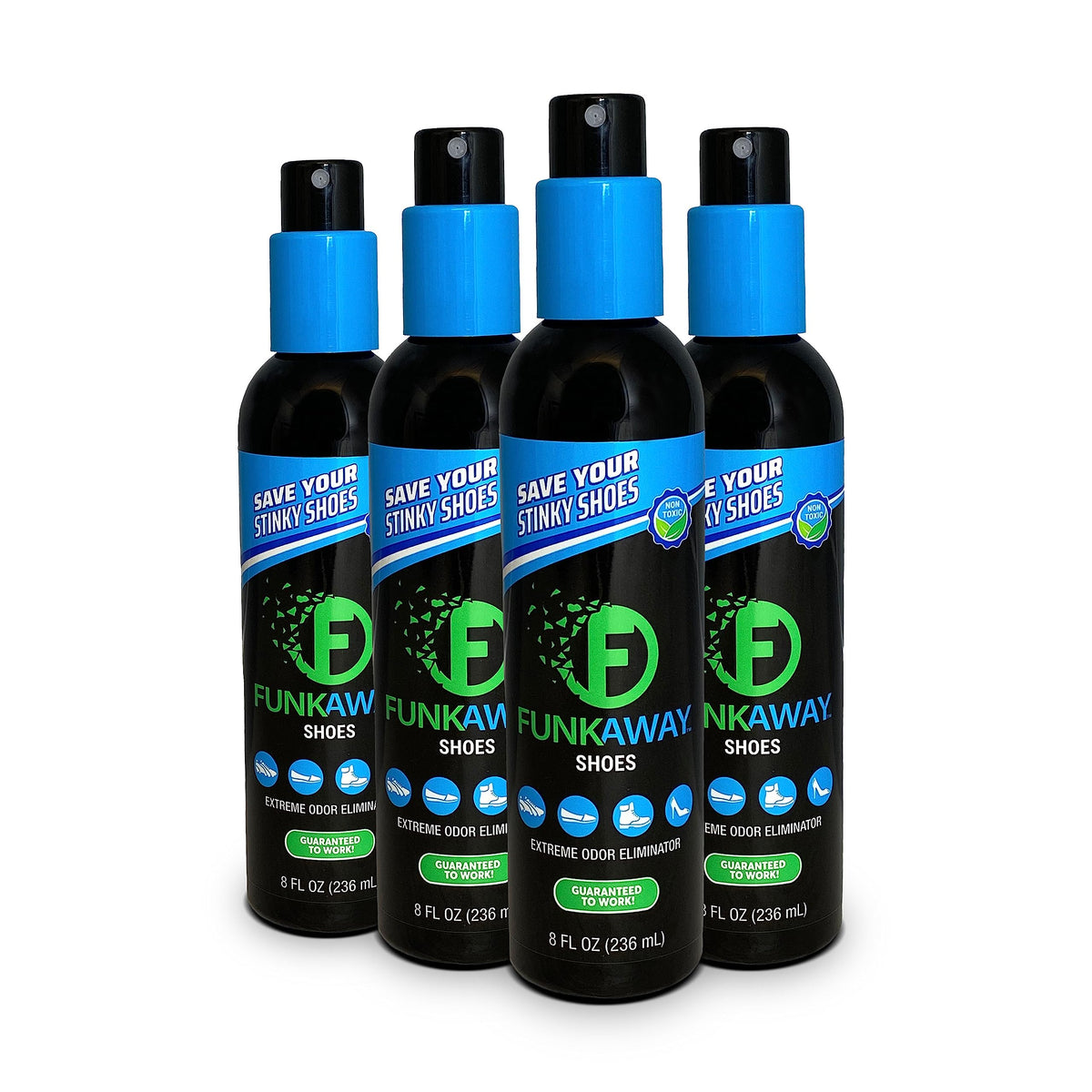 FunkAway Aerosol Spray, 8 oz., Extreme Odor Eliminator Spray, Ideal for Shoe Smells, Pet Odors and Bulky Stuff that Won't Fit in the Wash; Attacks Musty Odors at the Source