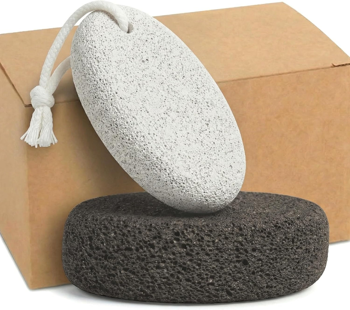 JINTONE Foot Pumice Stone Black & White 2-Pack