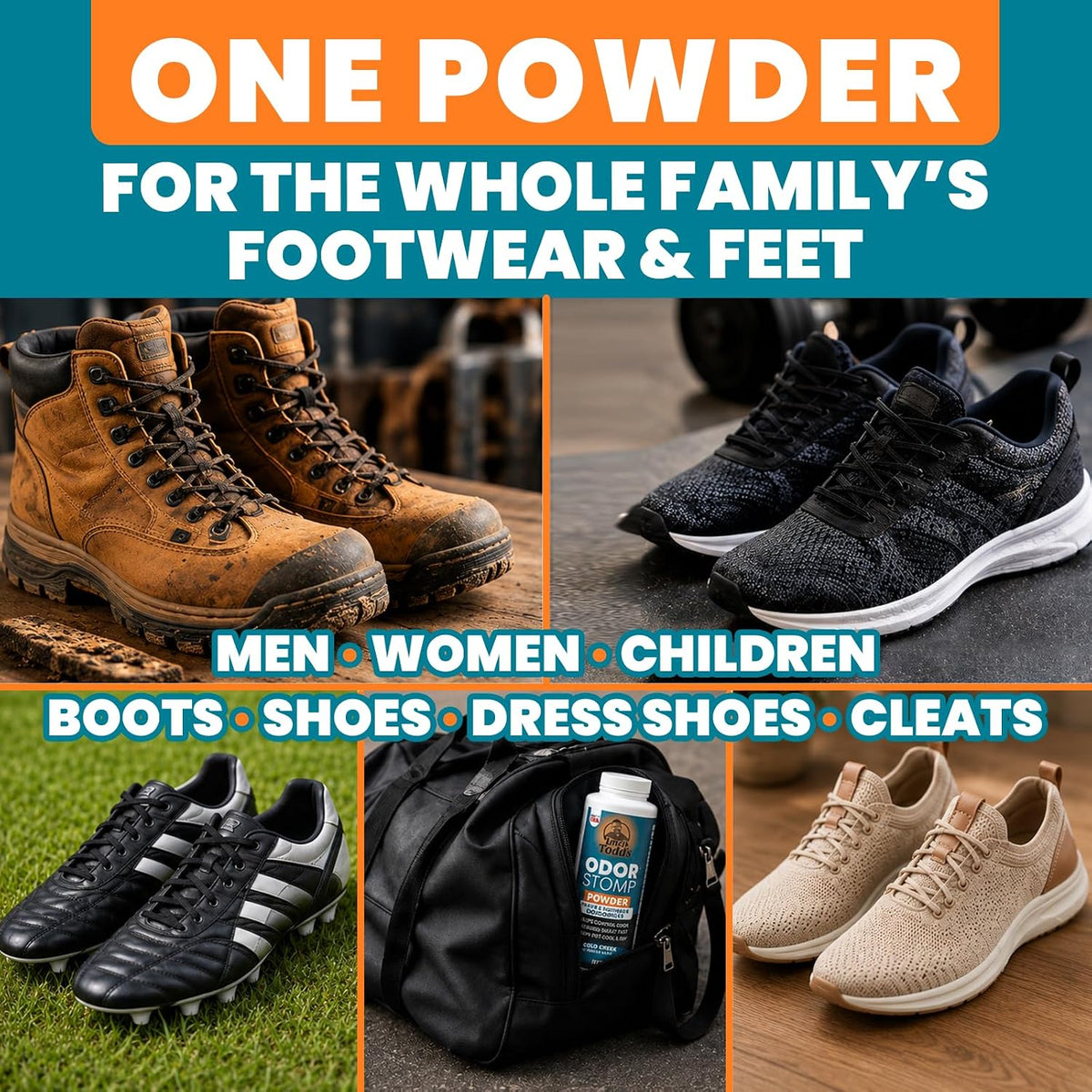 3-in-1 Foot Powder - Controls Sweat, Odor & Keeps Feet Dry - Talc-Free, 7oz