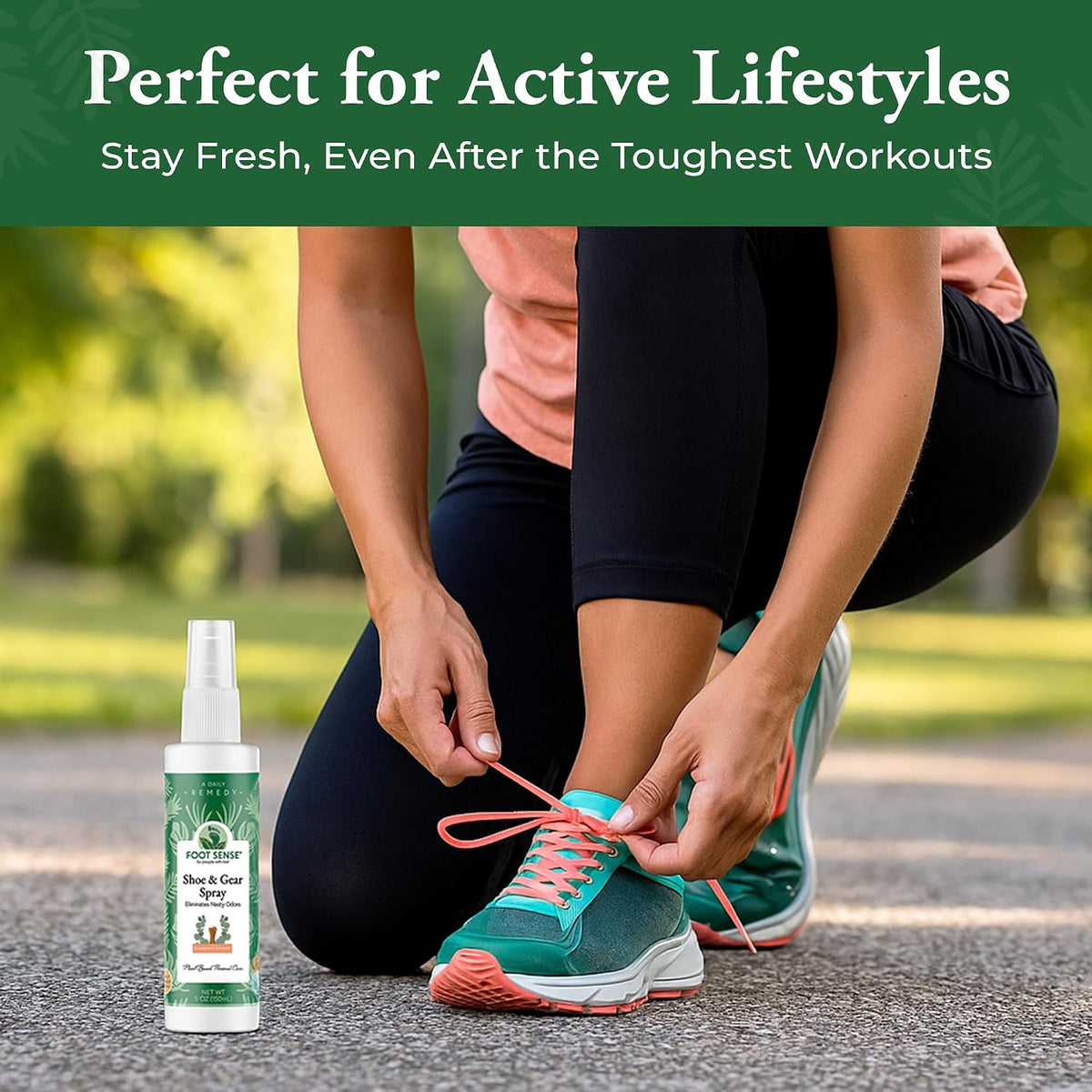 Foot Sense – Shoe Deodorizer & Foot Spray – Natural Foot & Shoe Odor Eliminator for Smelly Feet, Shoes & Sports Gear, Long-Lasting Refreshener for Adults & Kids – 5oz