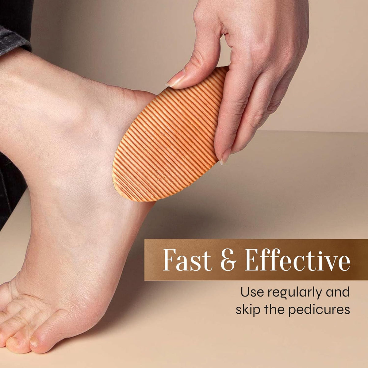 Facón Pumice Stone for Feet Callus Remover - Terra-Cotta Foot Scrubber with 2 Sides, 100% Pure Natural Foot Pumise Stone, Pedicure Pumice Stone Scrubber, Foot Exfoliator, Removes Calluses & Dead Skin