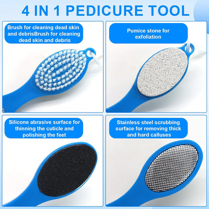 Pumice Stone Brush for Feet 4 in 1 Foot Brush 2 Pack
