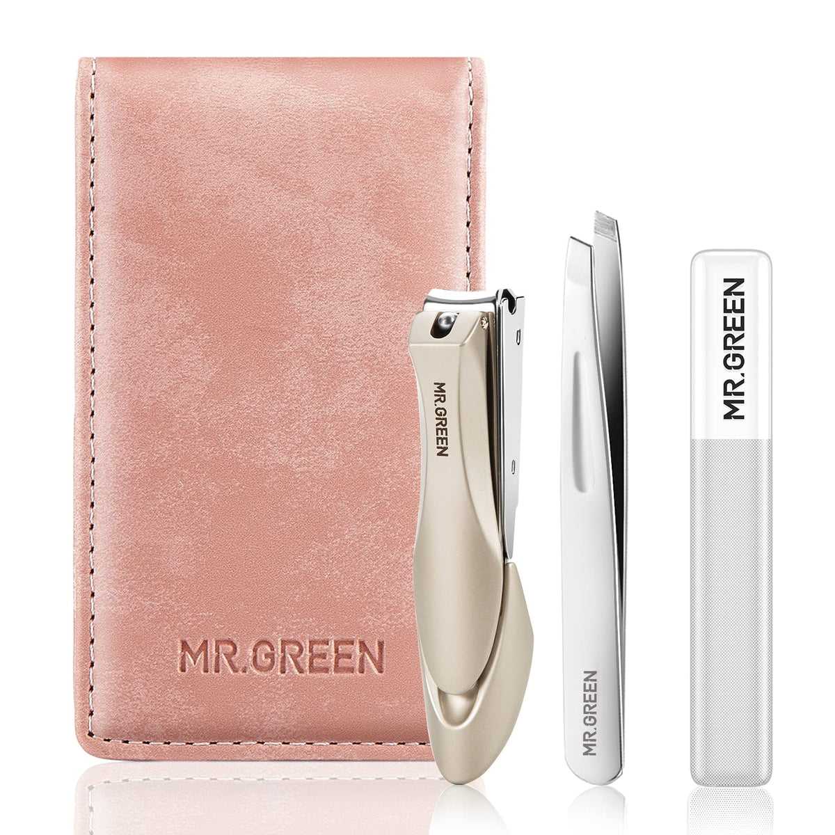 MR.GREEN 3 pcs Nail Clippers Set Stainless Steel Nail Clippers & Slant EDG Toenail Clipper Cutter for Men and Women
