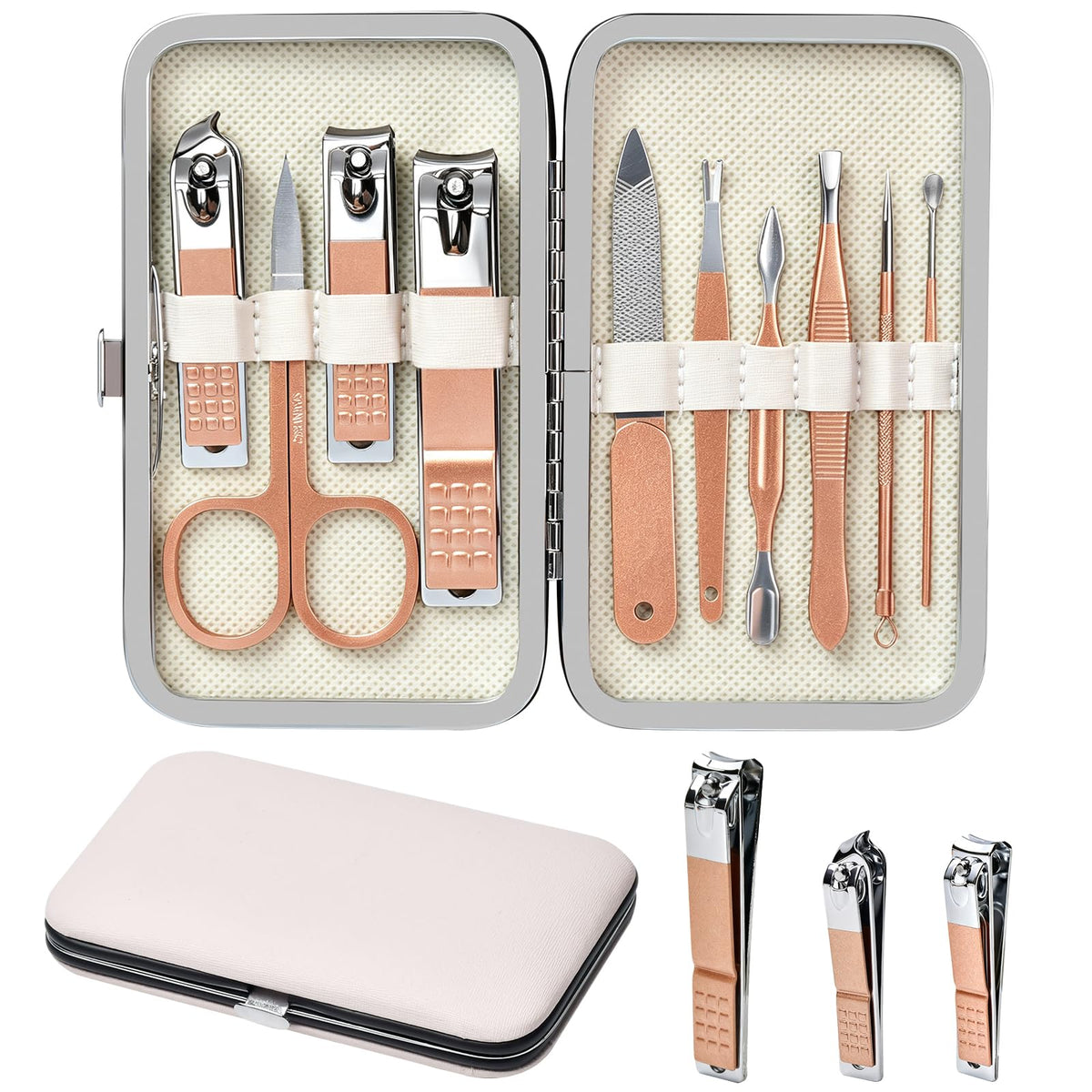 Manicure Set Gifts for Men Stainless Steel Nail Clippers Set Kit Care Tools