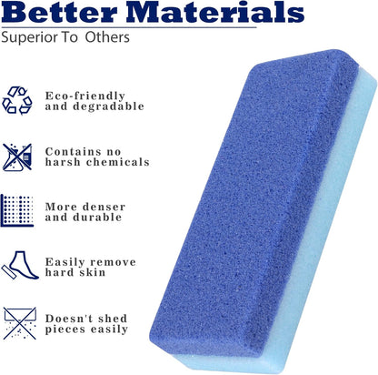 6 Pack Foot Pumice Stone for Feet Callus Remover, EWAGOA Pedicure Tools for Feet, Foot Exfoliator and Foot Scrubber Dead Skin Remover Cracked Heel Repair (6-Blue)