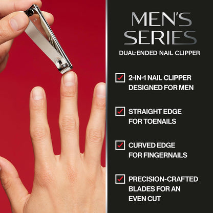 Revlon Men's Series Dual-Ended Nail Clipper, 1 Count