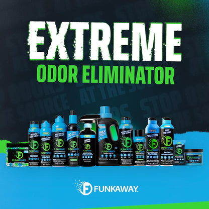 FunkAway Aerosol Spray, 8 oz., Extreme Odor Eliminator Spray, Ideal for Shoe Smells, Pet Odors and Bulky Stuff that Won't Fit in the Wash; Attacks Musty Odors at the Source