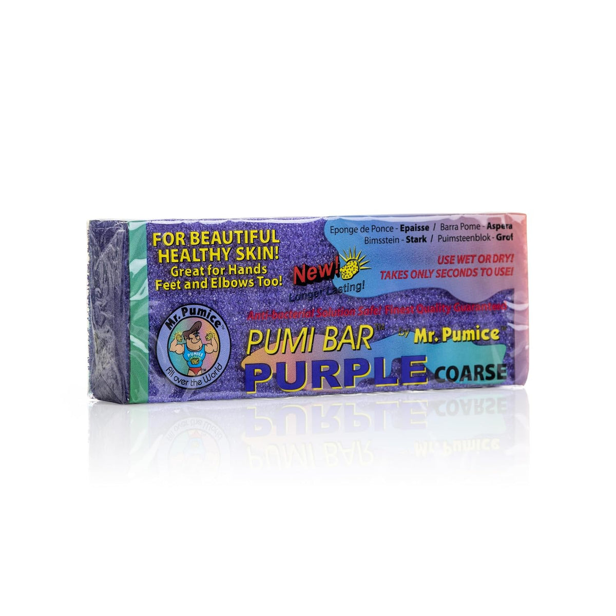 Mr. Pumice Purple PUMI Bar - Extra-Coarse, Pumice Stone for Feet Callus Remover, Pedicure Tools for Feet, Foot Scrubber for Dead Skin Remover, Foot Care, 6 Pack