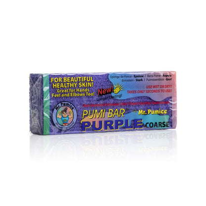 Mr. Pumice Purple PUMI Bar - Extra-Coarse, Pumice Stone for Feet Callus Remover, Pedicure Tools for Feet, Foot Scrubber for Dead Skin Remover, Foot Care, 6 Pack
