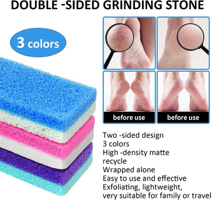 NYQIUGER 6Pcs Professional Pedicure Foot Pumice Stone for Feet Skin Callus Remover and Scrubber for Dead Skins Sided