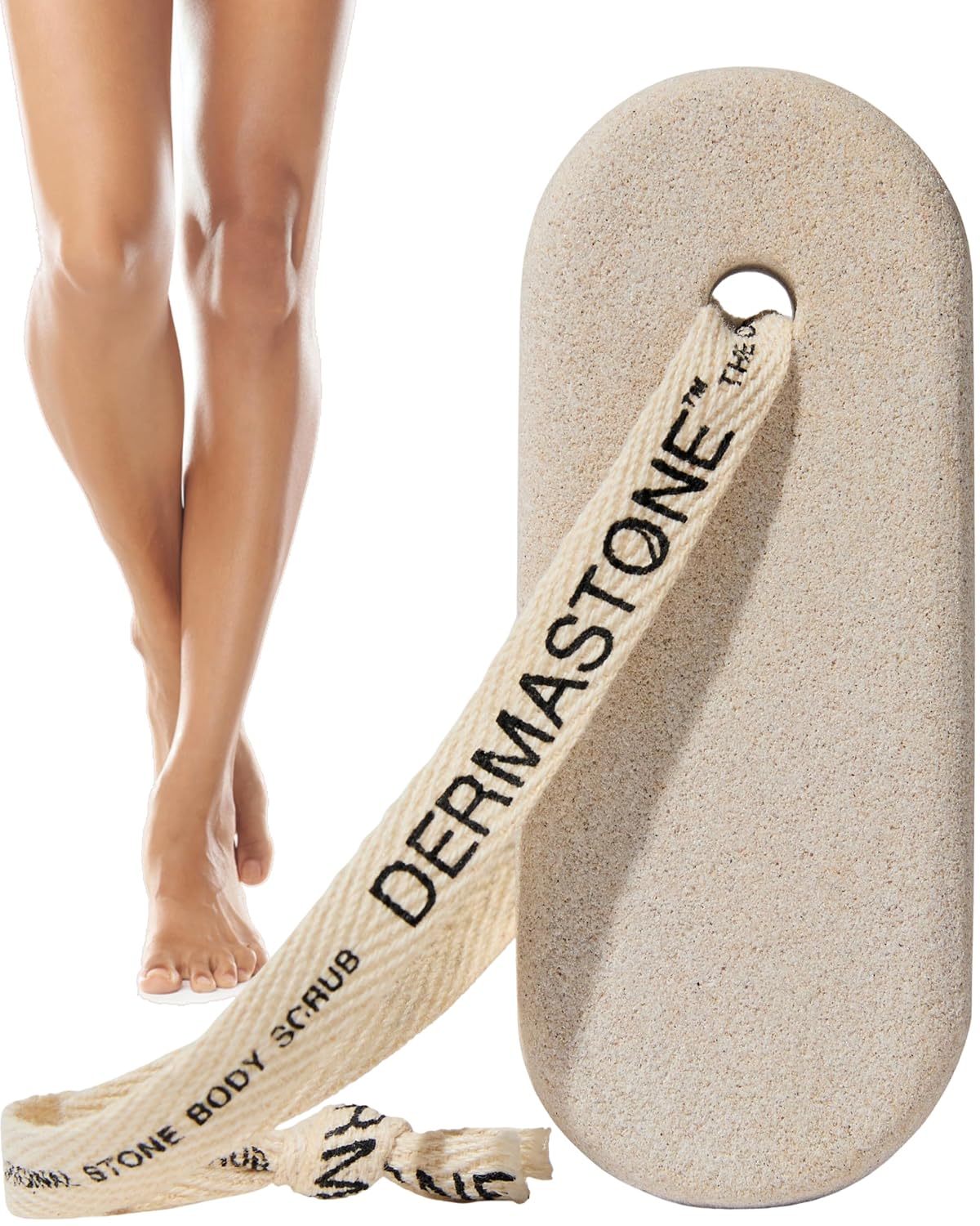LEG & BODY SCRUB - Deep Exfoliating Stone Body Scrubber for Strawberry Legs Treatment, Leg Exfoliator Ingrown Hair, Dead Skin Remover, Foot Scrub & Natural Body Exfoliator for Women Men