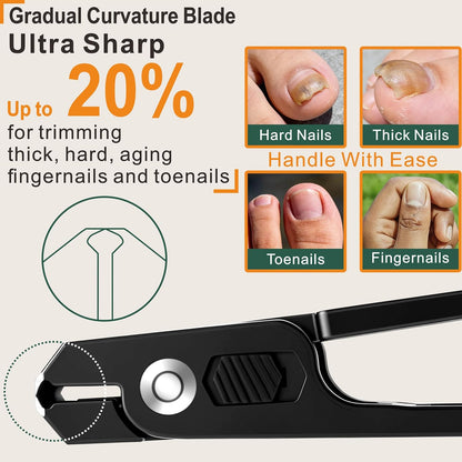 DIGNITY Sharp Fingernail & Toenail Clippers for Thick Hard and Fungal Nails
