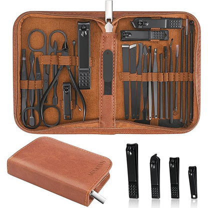 MINKINH Nail Clippers Set Manicure Pedicure Kit, 26-Piece Stainless Steel