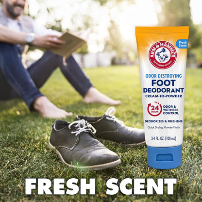 Arm & Hammer Cream to Powder Foot Deodorant, Sweat & Odor Control