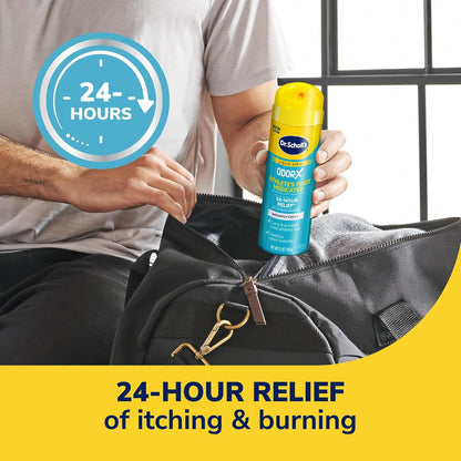 Dr. Scholl's ODOR-X ATHLETE'S FOOT MEDICATED LIQUID SPRAY, 5.3 Oz // 24-Hour Relief of Itching & Burning, Instantly Cools, Cures & Prevents Most Athlete's Foot, Destroys Odors Instantly
