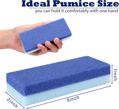 6 Pack Foot Pumice Stone for Feet Callus Remover, EWAGOA Pedicure Tools for Feet, Foot Exfoliator and Foot Scrubber Dead Skin Remover Cracked Heel Repair (6-Blue)
