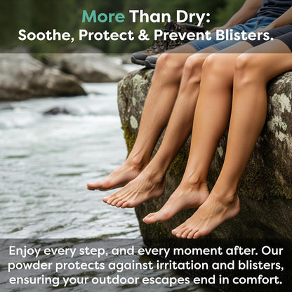 Lumi Outdoors Natural Foot Powder Deodorizer & Shoe Odor Eliminator - Talc Free Foot Deodorant