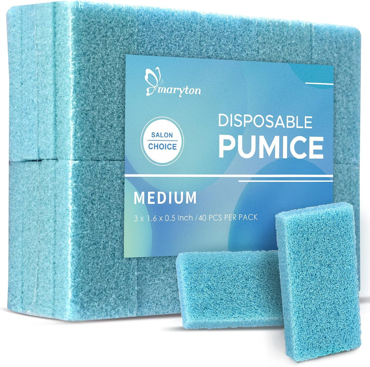 Maryton Disposable Foot Scrubber Pedicure Pumice Stone for Feet, 40PCS