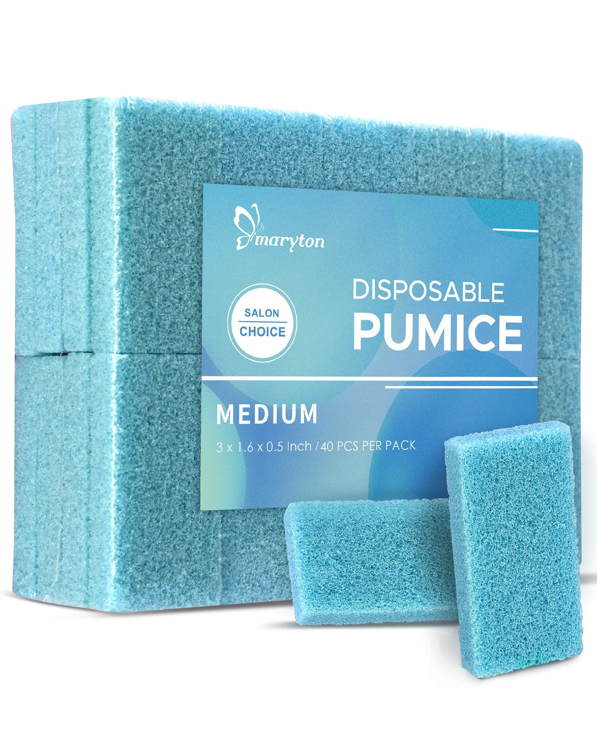 Maryton Foot Pumice Stone for Feet Hard Skin Callus Remover and Scrubber (Pack of 4) (Blue)
