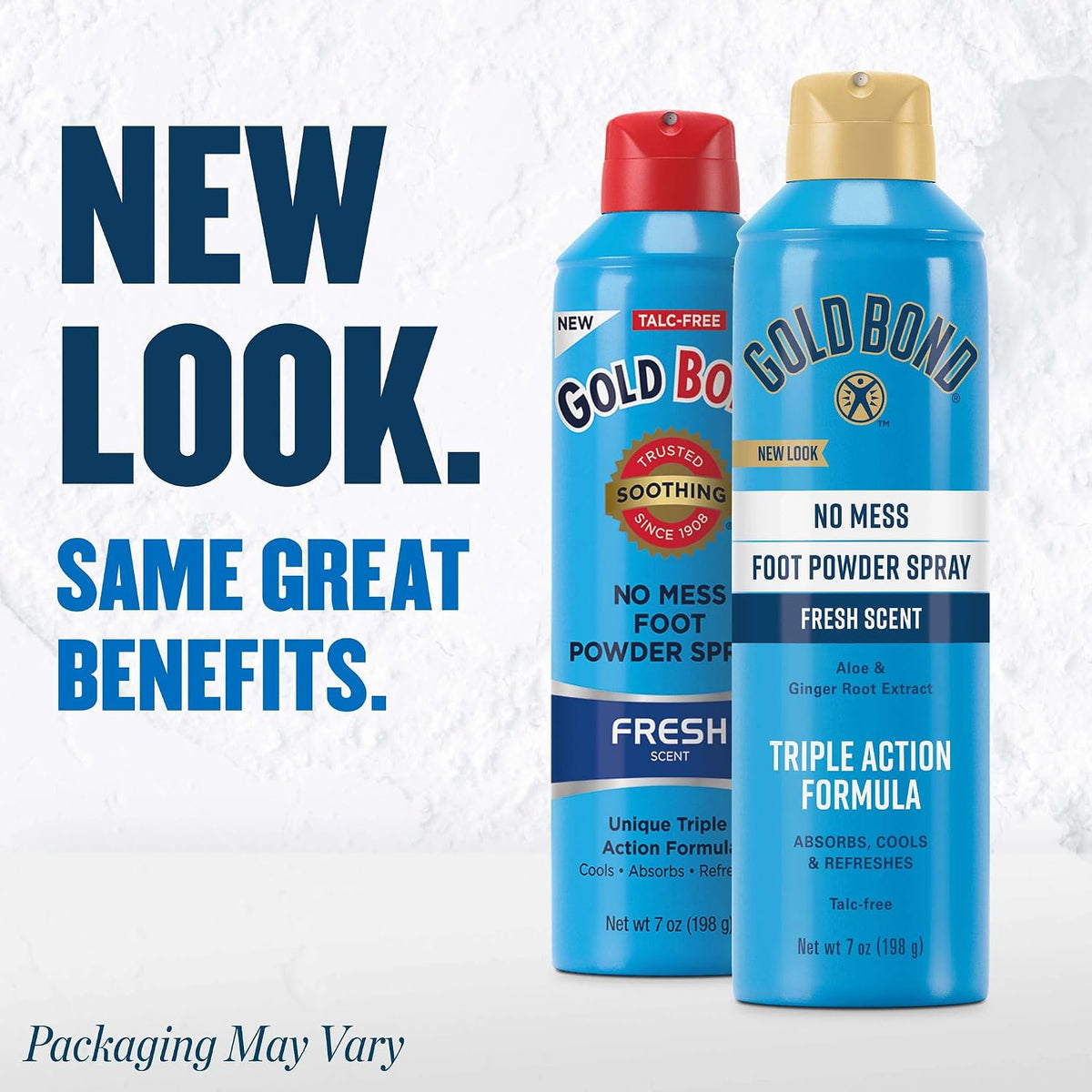 Gold Bond Foot Powder Spray, No Mess Talc-Free, 7 Oz., Fresh Scent