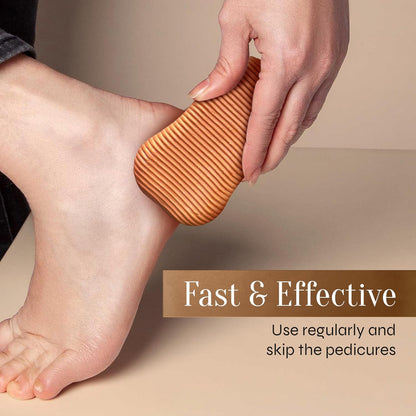 Facón Pumice Stone for Feet Callus Remover - Terra-Cotta Foot Scrubber with 2 Sides, 100% Pure Natural Foot Pumice Stone, Pedicure Pumice Stone Scrubber, Foot Exfoliator, Removes Calluses & Dead Skin