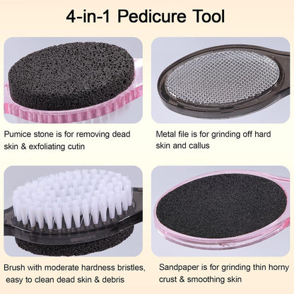 Foot Brush and Pumice Stone for Feet Scrub Callus Remover Pedicure Tools