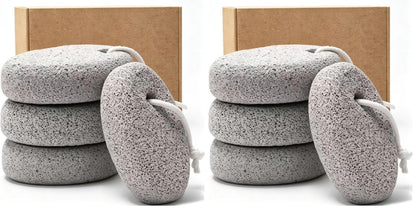 4-Pack Natural Pumice Stone for Feet, Borogo Lava Pedicure Tools Hard Skin Callus Remover for Feet and Hands - Natural Foot File Exfoliation to Remove Dead Skin, Heels, Elbows, Hands