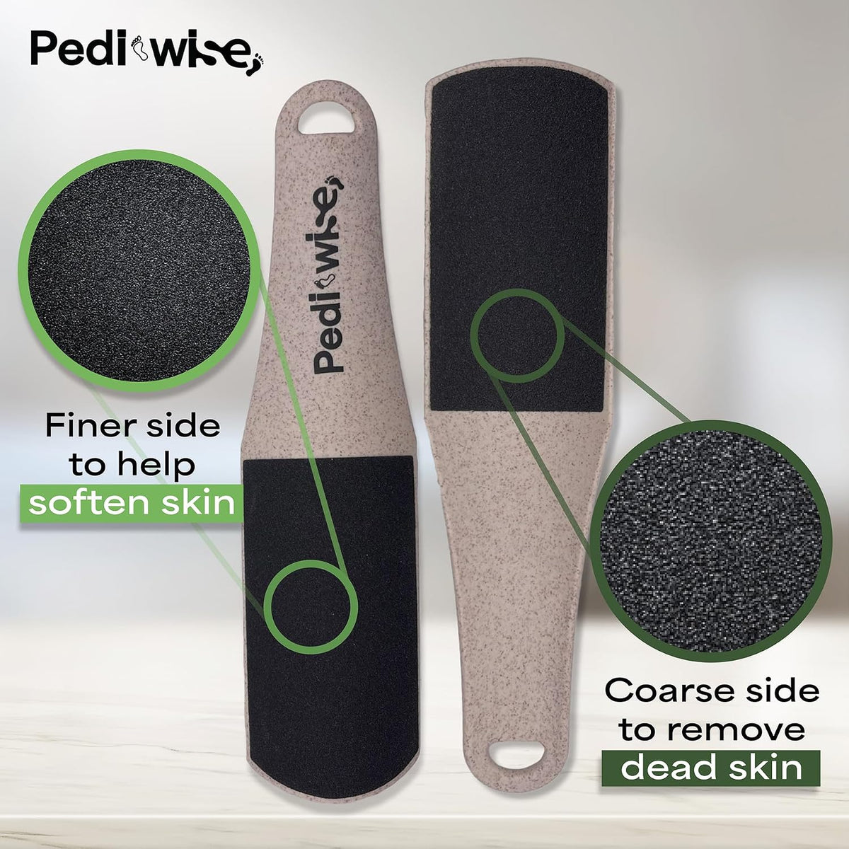 Pumice Stone for feet Extra Large Foot File & Callus Remover for Cracked Heels Double Sided Pedicure Tool for Dead Skin Podiatrist Recommended