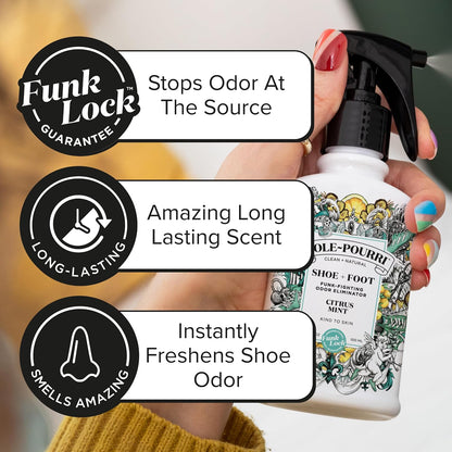 Sole-Pourri Shoe Deodorizer + Foot Spray Odor Freshener, 10 Ml