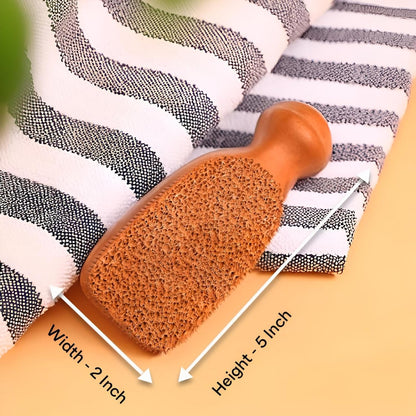 QUBA LINEN Pumice Stone for Feet – 2-Sided Terra Cotta Foot Scrubber, Natural Callus Remover for Dry Skin & Rough Heels, Cracked Heels – Pedicure Exfoliator for Feet Hands Body