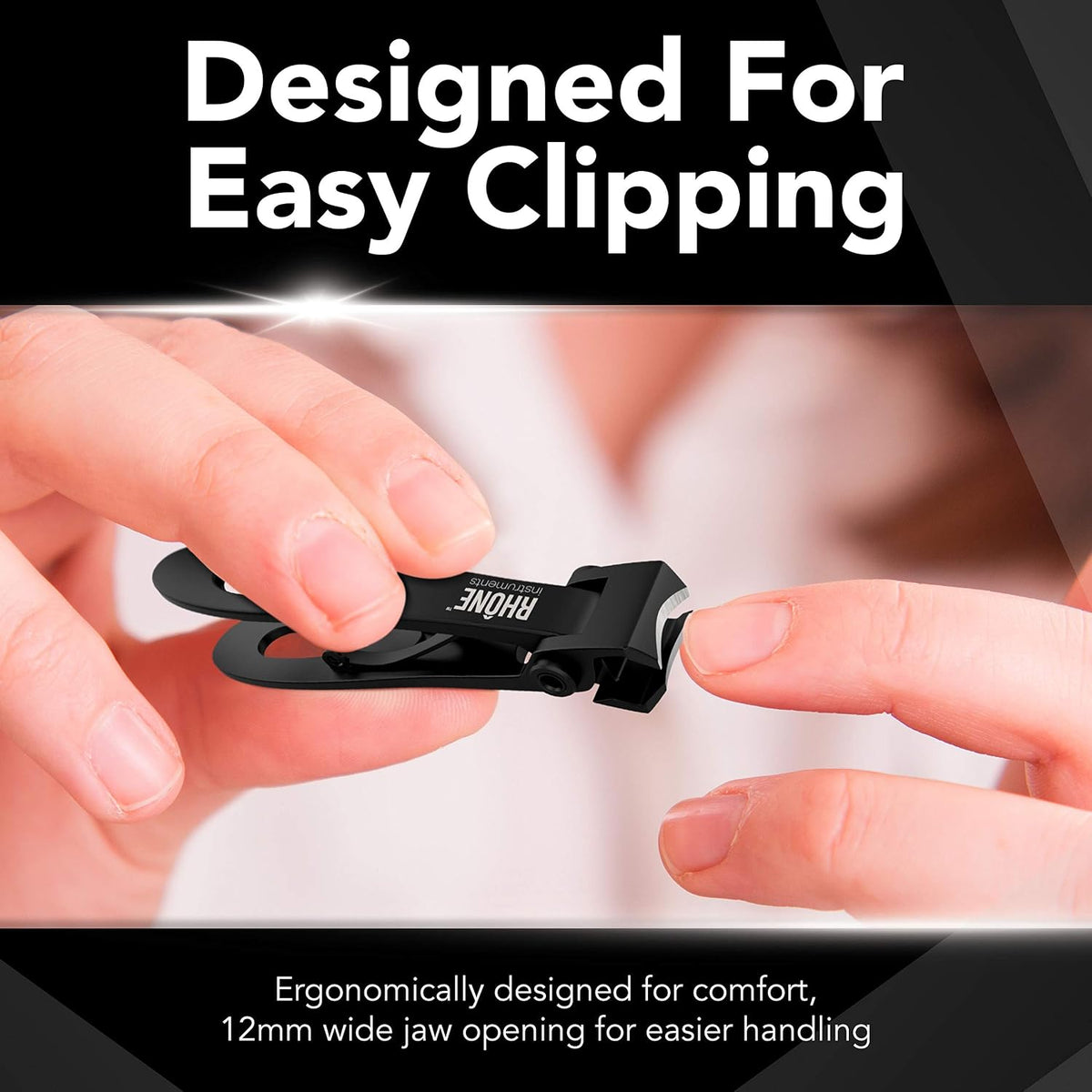 Nail Clippers - 420J2 Surgical Grade Japanese Steel, Extra Wide Jaw, Cuts Thick Nails, Professional Sharp Curved Fingernail and Toenail Clipper for Manicure & Pedicure