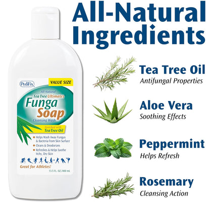 Pedifix FungaSoap Tea Tree Oil Foot & Body Wash, 13.5 fl oz