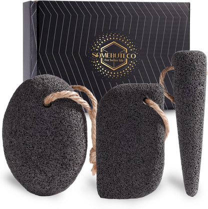 SAMEBUTECO 3 Shapes Natural Volcanic Pumice Stone for Feet Pumice Cleaning Stone for Sole of The Foot,Edges of The Foot,Toe Seams,Foot Scrubber for Dead Skin Remover Deep Clean