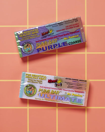 Mr. Pumice Purple PUMI Bar - Extra-Coarse, Pumice Stone for Feet Callus Remover, Pedicure Tools for Feet, Foot Scrubber for Dead Skin Remover, Foot Care, 6 Pack