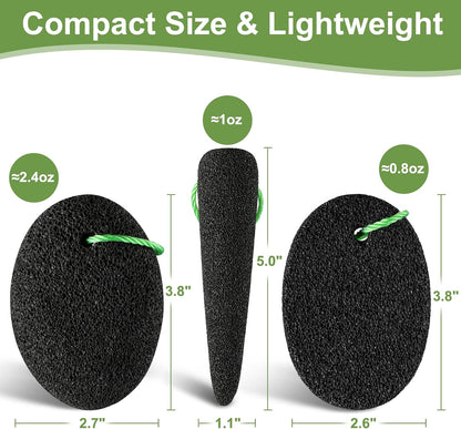Pumice Stone for Feet, 3 Pack Natural Earth Lava Foot Callus Remover