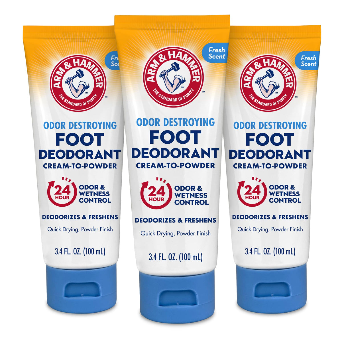 Arm & Hammer Cream to Powder Foot Deodorant, Sweat & Odor Control