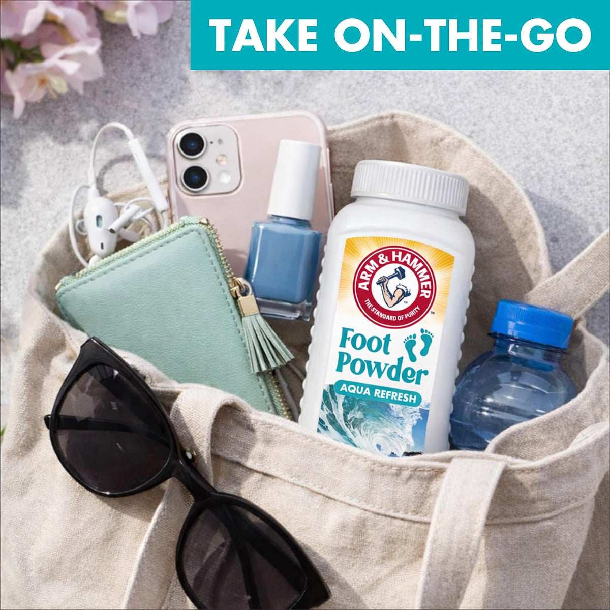 Arm & Hammer Soothing Foot Powder, Odor Control, Aqua Refresh Scent, 4.5 oz