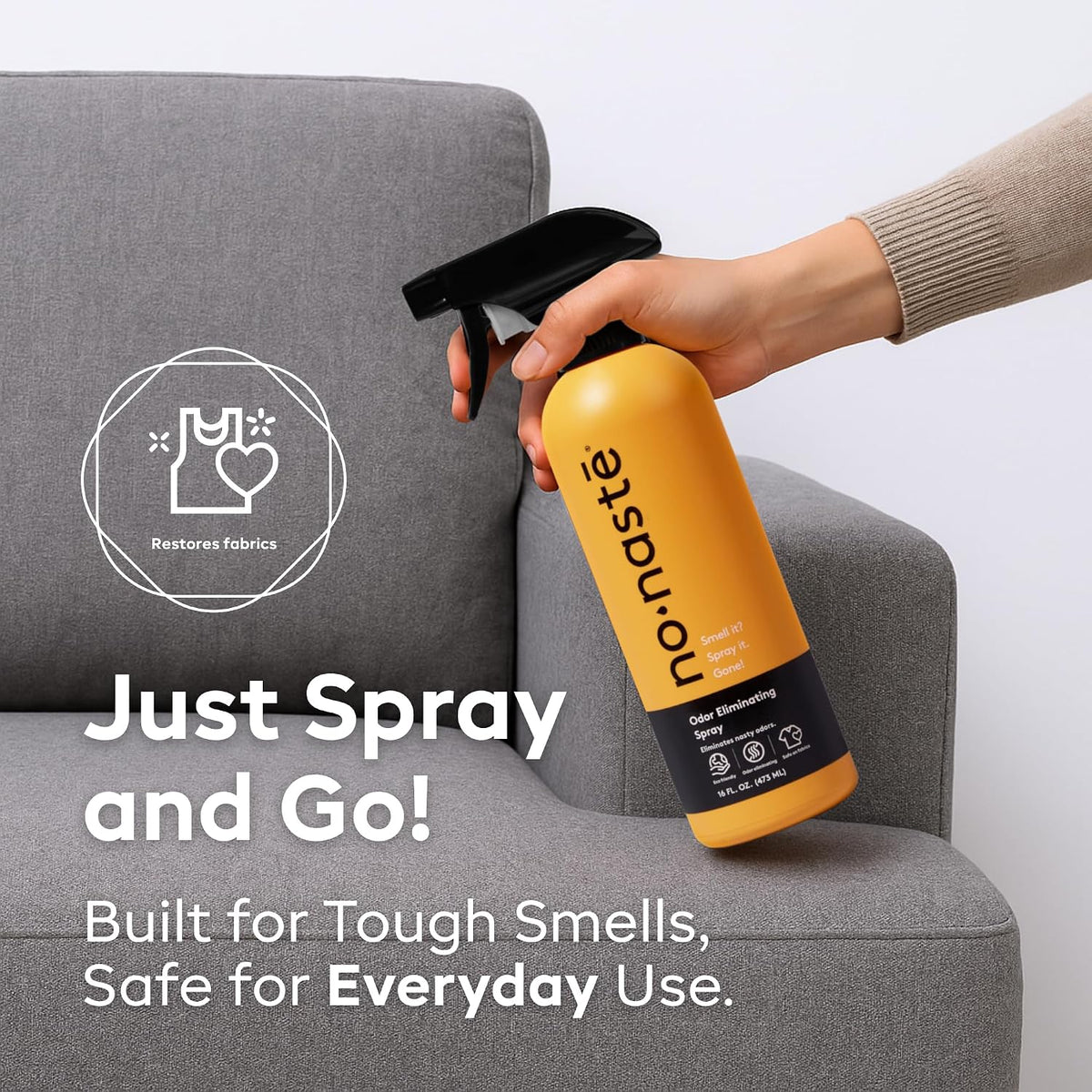 Nonaste Shoe, Sneaker & Gym Bag Odor Eliminator Spray, 16 oz, Pack of 1