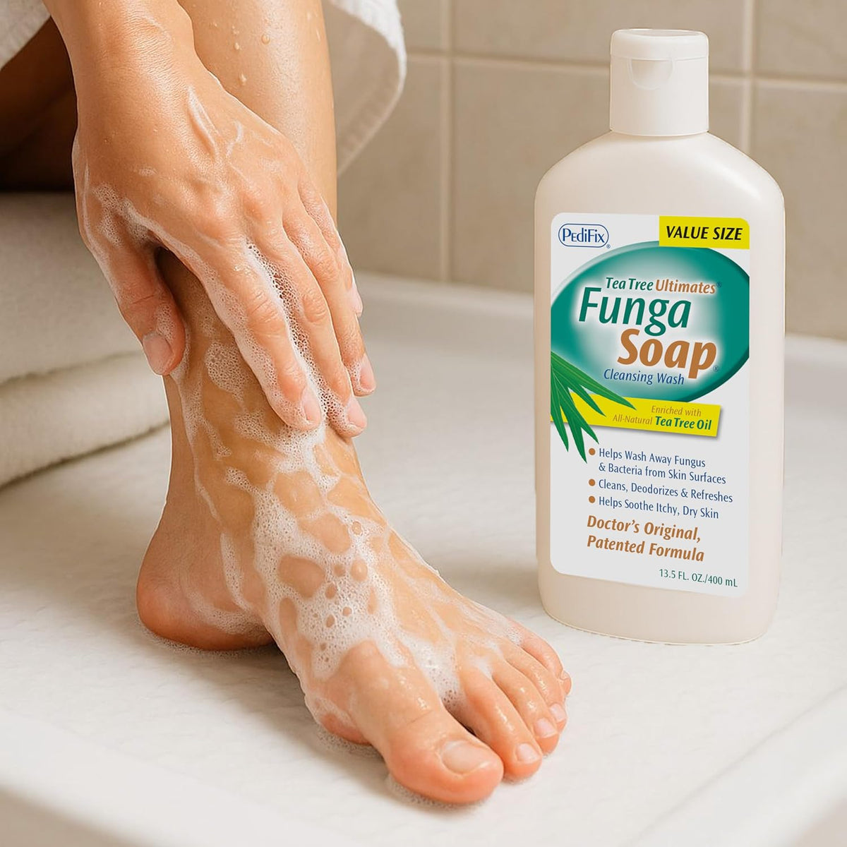 Pedifix FungaSoap Tea Tree Oil Foot & Body Wash, 13.5 fl oz