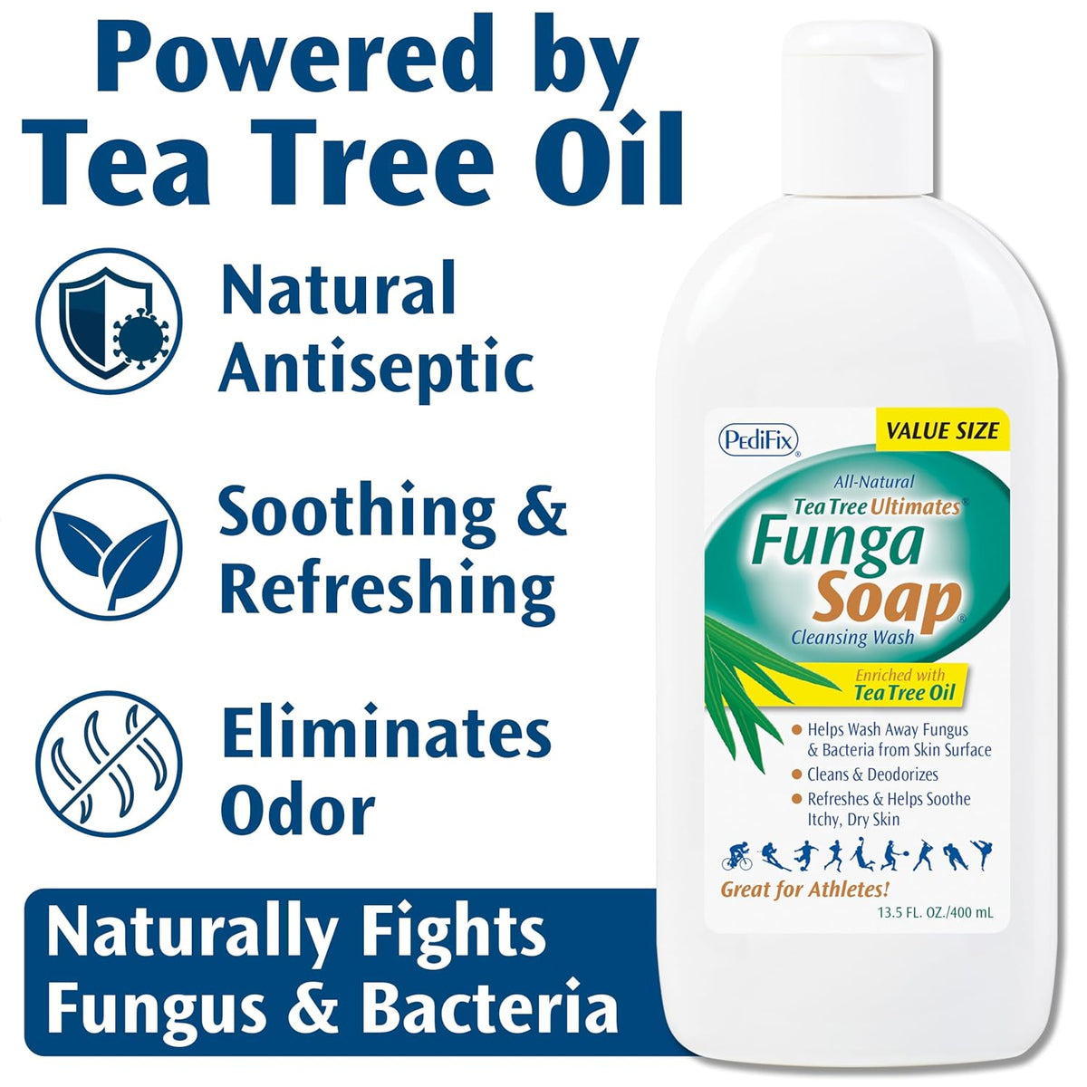 Pedifix FungaSoap Tea Tree Oil Foot & Body Wash, 13.5 fl oz