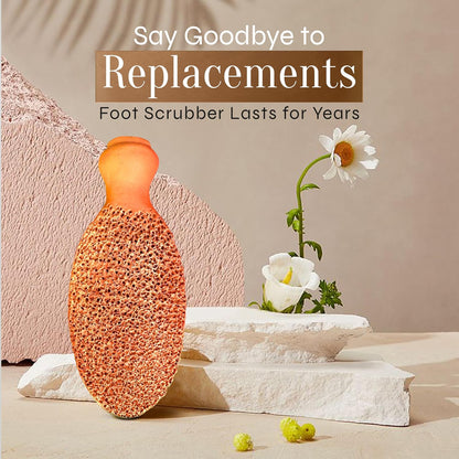 Facón Pumice Stone for Feet Callus Remover - Terra-Cotta Foot Scrubber with 2 Sides, 100% Pure Natural Foot Pumise Stone, Pedicure Pumice Stone Scrubber, Foot Exfoliator, Removes Calluses & Dead Skin